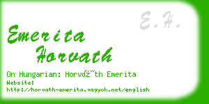 emerita horvath business card
